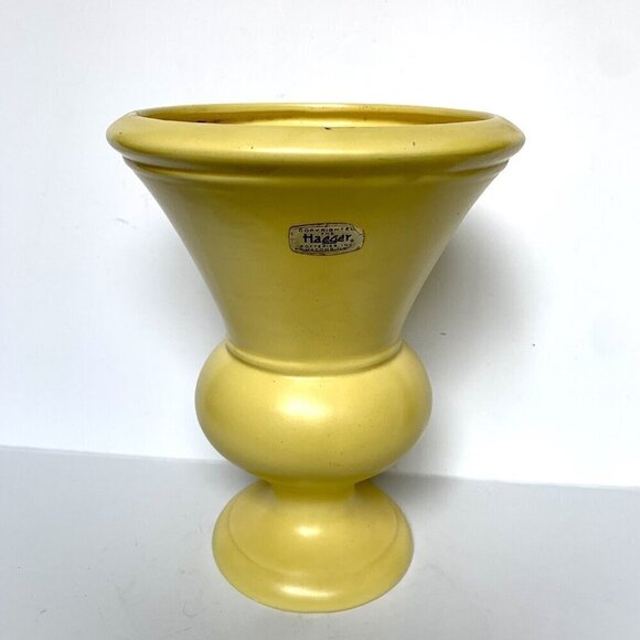 Haeger Pottery Yellow Large Vase MCM 9" Ceramic - Picture 2 of 8